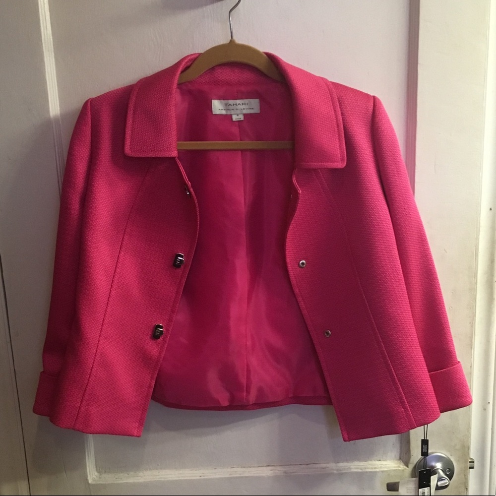Hot pink Tahari blazer